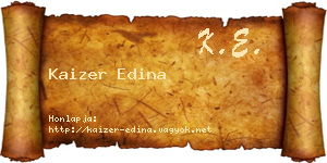 Kaizer Edina névjegykártya
